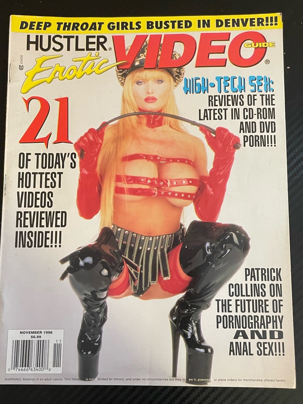 Hustler Video Guide November 1998 Vintage Men’s Magazine (GOOD)